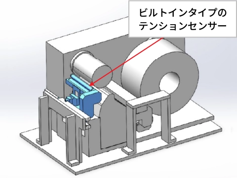 ビルトインタイプのテンションセンサー